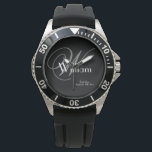 Reloj De Pulsera Boda Mejor regalo de hombre Monograma moderno Depo<br><div class="desc">Boda Mejor Regalo Hombre Moderno Monograma Deportivo Guay Watch. Mejor Hombre moderno monograma vintage inicial, nombre y fecha clásico reloj masculino. La personalización agrega ese toque especial a tu regalo de Mejor Hombre. Haga clic en personalizar esta plantilla para personalizar rápida y fácilmente. Garantía de devolución de 30 días. Barcos...</div>