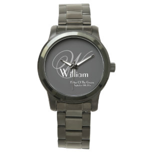 Reloj De Pulsera Boda Padre De Groom Gift Monograma Guay Classic