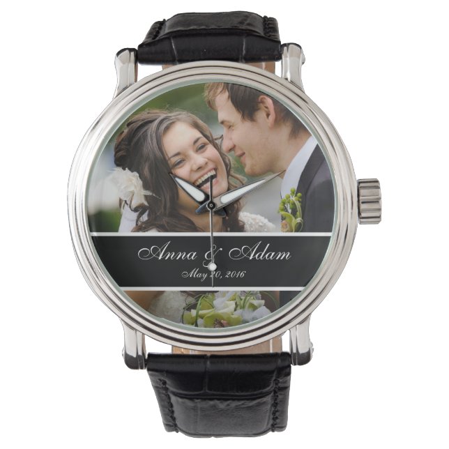 Reloj De Pulsera Boda Photo Keepsake (Anverso)