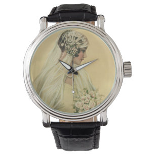 Reloj De Pulsera Boda Vintage, Retrato Nupcial de Novia Victoriana