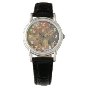 Reloj De Pulsera Bodegón floral de Van Gogh Amapolas y rosas rojas