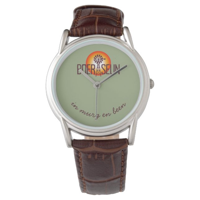 Reloj De Pulsera BOERSEUN Windpomp Afrikaans Saffa Expat (Anverso)