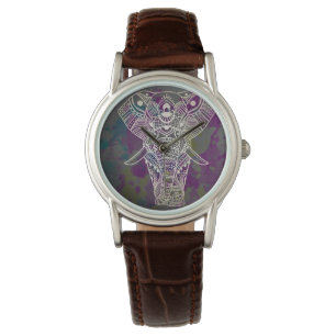 Reloj De Pulsera Bohemio del elefante de la mandala