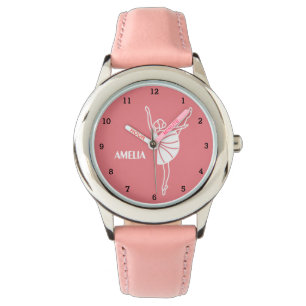 Reloj De Pulsera Boho Ballerina Ballet Tutu Chica Práctica Rosa