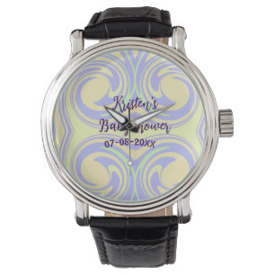 Reloj De Pulsera Boho color verde púrpura ducha mármol rústico mode