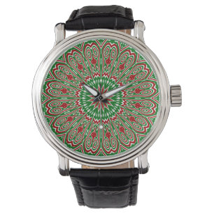 Reloj De Pulsera Boho Hippie Funky Trippy Ornate Navidades Mandala