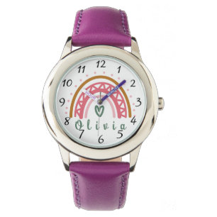 Reloj De Pulsera Boho Lluvia de Colores con un Nombre Personalizado
