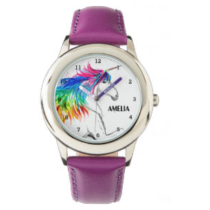 Reloj De Pulsera Boho Rainbow Magte Chicas Unicorn Niños unicornios