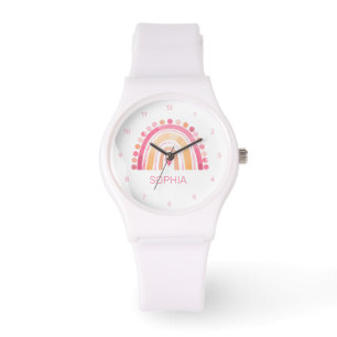 Reloj De Pulsera Boho Watercolor Rainbow Pink eWatch