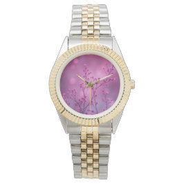 Reloj De Pulsera Bokeh Flores Rosa