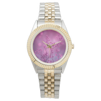 Reloj De Pulsera Bokeh Flores Rosa
