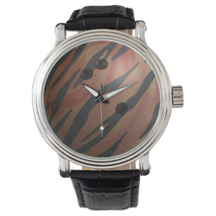 Reloj De Pulsera Bola de Boliche Tigre Naranja