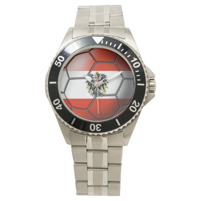 Reloj De Pulsera Bola de fútbol de Austria (Anverso)