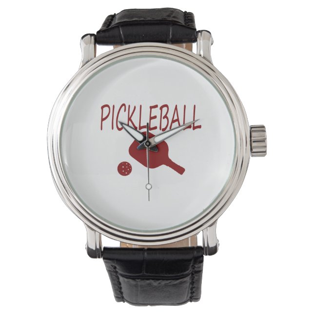 Reloj De Pulsera bola de pepinillo con remo y bola roja (Anverso)