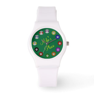 Reloj De Pulsera Bola de piscina del billar numerada