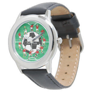 Reloj De Pulsera Bola y jugadores personalizados de fútbol