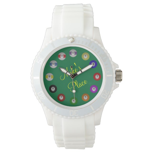 Reloj De Pulsera Bolas de billar de Billiard numeradas (Anverso)