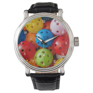 Reloj De Pulsera Bolas de picnic coloridas, dígitos blancos