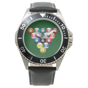 Reloj De Pulsera Bolas de piscina del billar atormentadas