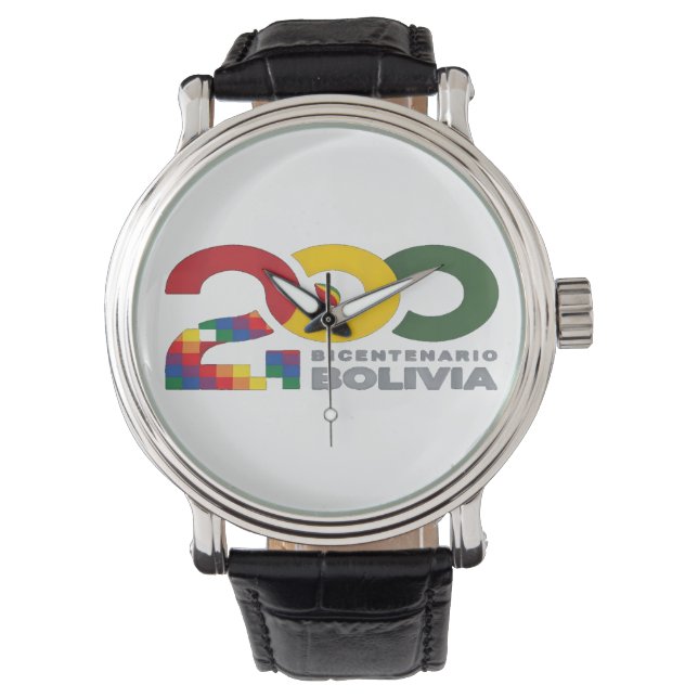 Reloj De Pulsera Bolivia bicentenario 200 años  (Anverso)