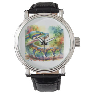 Reloj De Pulsera Bolivian anaconda 300724AREF122 - Watercolor