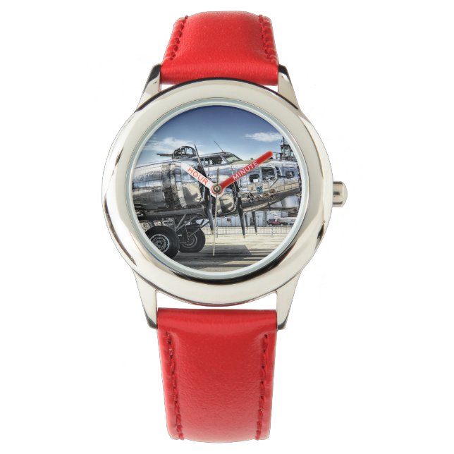 Reloj De Pulsera Bombardero clásico de wwii b-17 (Anverso)