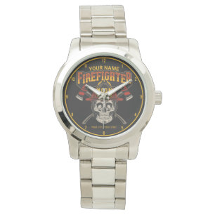 Reloj De Pulsera Bombero de casco falso artificial personalizado