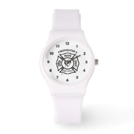 Reloj De Pulsera Bomberos Esposa Corazón Maltés