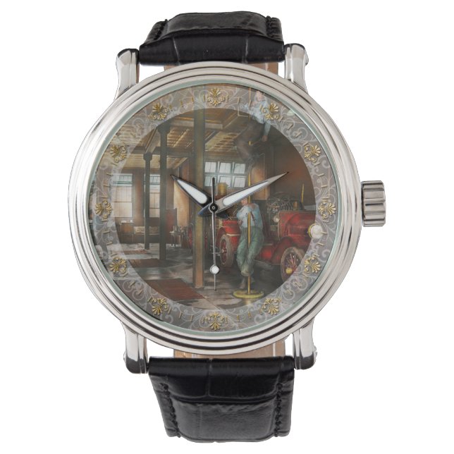 Reloj De Pulsera Bomberos - Respondiendo a la campana de incendios  (Anverso)