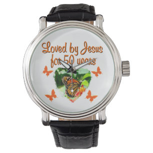 RELOJ DE PULSERA BONITA MARIPOSA DISEÑO DE 50 CUMPLEAÑOS