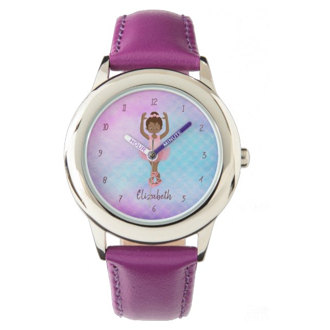 Reloj De Pulsera Bonito African American Ballerina Writing Watch (Anverso)
