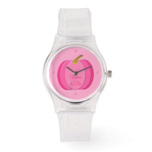 Reloj De Pulsera Bonito Bebé Rosa Personalizado de calabaza Mamá se