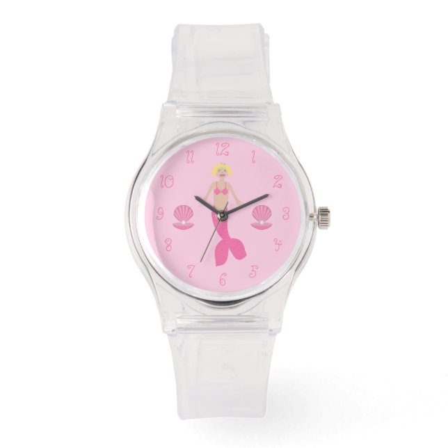 Reloj De Pulsera Bonito Fantasía rosa Mermaid (Anverso)