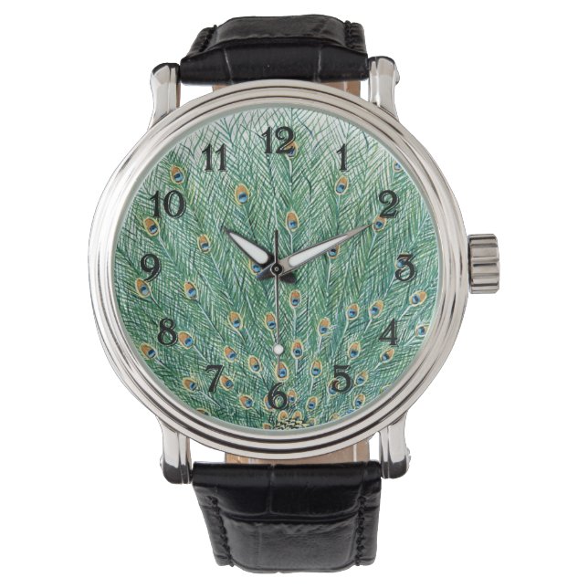 Reloj De Pulsera Bonito Peacock Feathers (Anverso)
