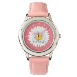 Reloj De Pulsera Bonito Pequeños niños de margarita Acero inoxidabl