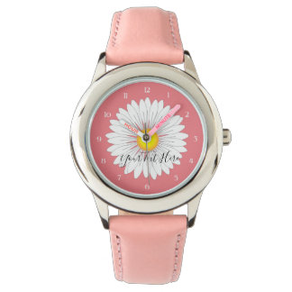 Reloj De Pulsera Bonito Pequeños niños de margarita Acero inoxidabl