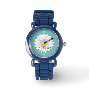 Reloj De Pulsera Bonito Pequeños niños de margarita ajustable Bezal