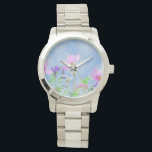 Reloj De Pulsera Bonito Pink Wild Flower Meadow<br><div class="desc">Flower Meadow</div>