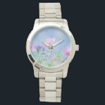Reloj De Pulsera Bonito Pink Wild Flower Meadow<br><div class="desc">Flower Meadow</div>