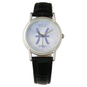 Reloj De Pulsera Bonito Pisces Astrología Rótulo Personalizado