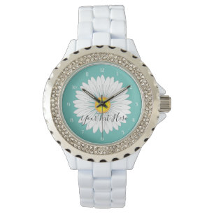 Reloj De Pulsera Bonito verde azulada Pequeña Personalizado de marg