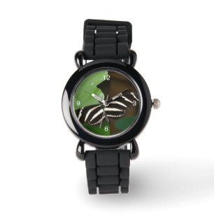 Reloj De Pulsera Bonito Zebra Longwing Butfly Purpurina Watch