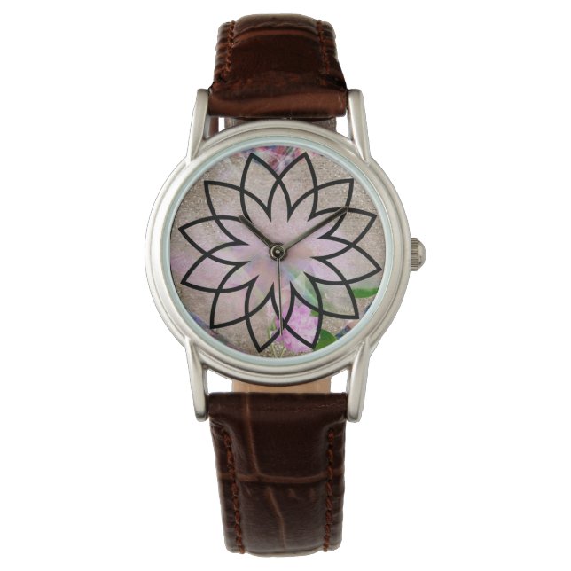 Reloj De Pulsera Bonitos Lotus Flower (Anverso)