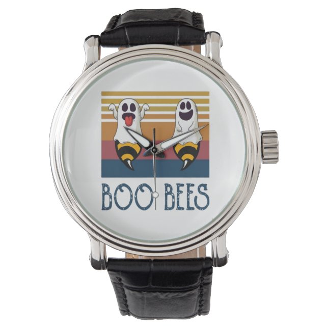 Reloj De Pulsera Boo Bees Pareja Ghost Halloween (Anverso)