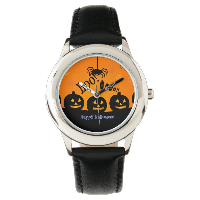 Reloj De Pulsera ¡Boo! Es Halloween.espeluznante (Anverso)
