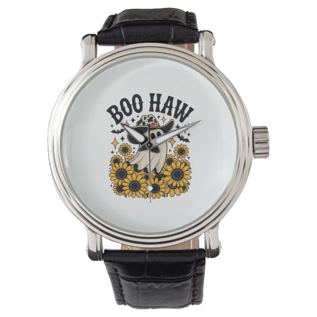 Reloj De Pulsera Boo Haw Cow Fantasma Halloween Occidental (Anverso)