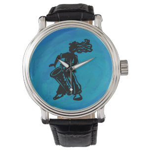 Reloj De Pulsera Boogie Nights Drum Blue de Nueva York