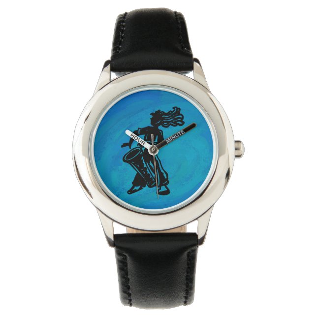 Reloj De Pulsera Boogie Nights Drum Blue de Nueva York (Anverso)