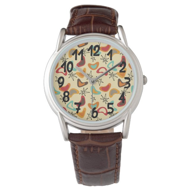 Reloj De Pulsera Boomerangs y estrellas (Anverso)