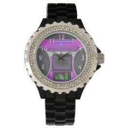 Reloj De Pulsera Boomin Purple 80's Boombox